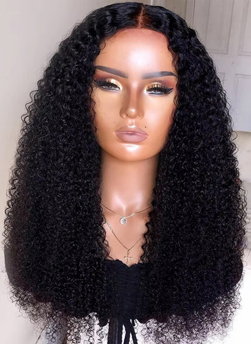 real hair curly wig